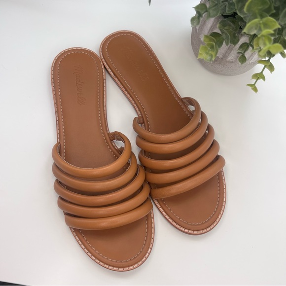 Madewell Addie Slide Sandals Tan 9.5 - Picture 3 of 8
